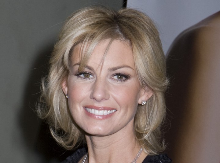 Faith Hill with her hair in a casual style