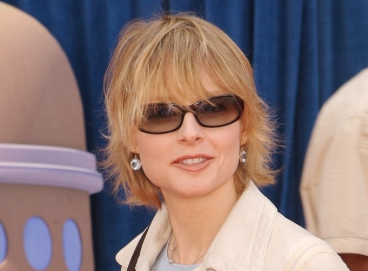 Jodie Foster's short shag haircut Jodie Foster's short shag haircut