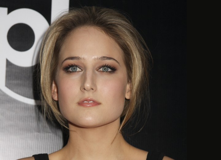 LeeLee Sobieski with her hair pulled back