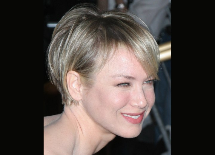 Renee Zellweger with a short haircut