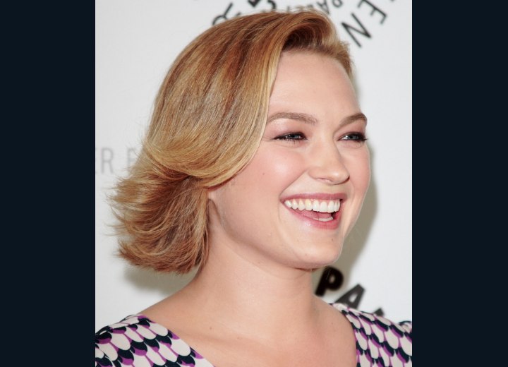 Sophia Myles -  Bob haircut with an outward flip