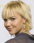 Arielle Kebbel's cute short hairstyle with long bangs
