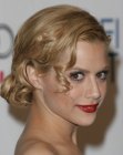 Brittany Murphy's classic chignon for formal occasions