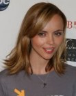 Christina Ricci's casual shoulder length hairstyle with layers