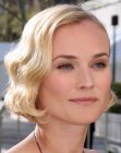 Diane Kruger's blonde chin-length bob with vintage styling