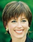 Dorothy Hamill's shag hairstyle with bangs