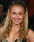 Hayden Panettiere's long hairstyle with two different hair colors
