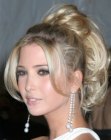 Ivanka Trump wearing her hair up and placed into a hair band