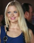 Jaime King's long blonde hair with layers and smooth styling