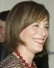 Jane Kaczmarek with her hair cut into a medium length close to the neck bob