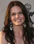 Jennifer Morrison wearing her hair long with and styled width along her face