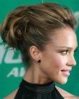 Jessica Alba's simple updo for a night out