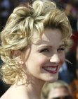 Kathryn Morris with her curly hair cut into an on trend shag
