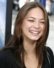 Kristin Kreuk with her long hair cut into a simple versatile style
