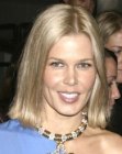 Mary Alice Stephenson sporting a medium length hairstyle that covers her long neck