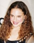 Natalie Portman sporting long permed hair