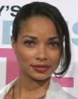 Rochelle Aytes sporting a modern updo with her hair styled to one side