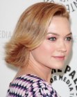 Sophia Myles rocking a neck length bob with layers