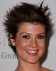 Zoe McLellan 's pixie haircut with choppy layers