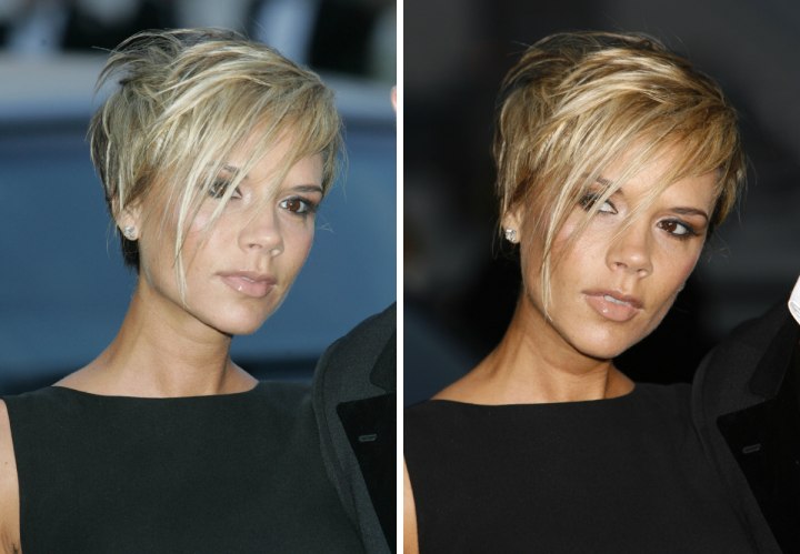 Victoria Beckham with short hair