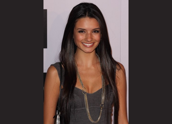 Alice Greczyn with long sleek hair