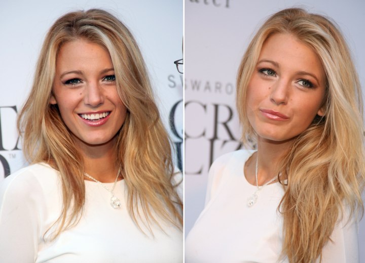 Blake Lively - Long blonde hair with a dip over the eye