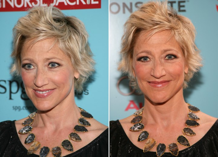 Edie Falco - Short blonde hairstyle with layers