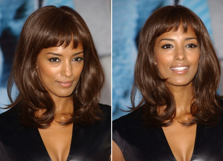 Ella Thomas - Long hairstyle with layers and short bangs