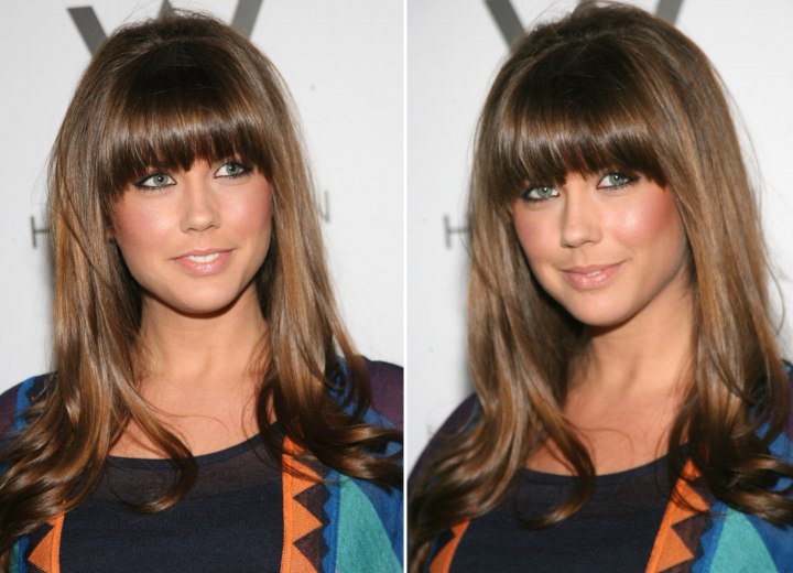 Erin Lucas - Youthful long hairstyle with long chopped bangs