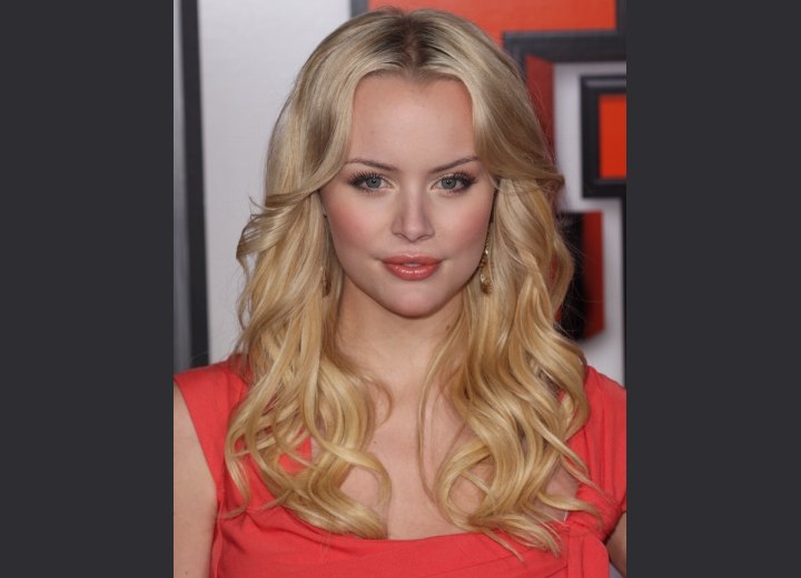 Helena Mattsson with long satiny blonde hair