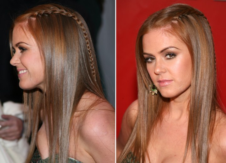 Long hairstyle with a braid - Isla Fisher