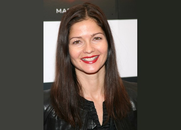 Jill Hennessy with straight long hair