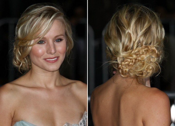 Kristen Bell wearing her hair in an updo