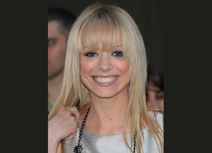 Liz McClarnon - Long hairstyle with angled sides