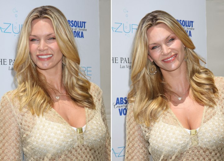 Natasha Henstridge - Long ash blonde hair