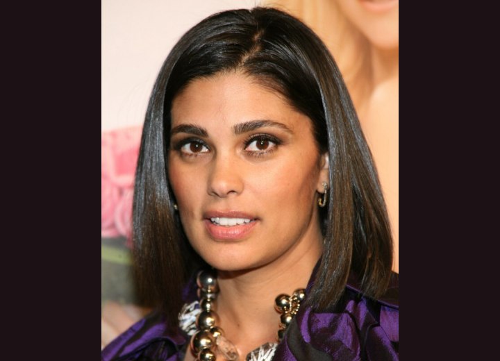Rachel Roy - shoulder length hairstyle for thick straight hair