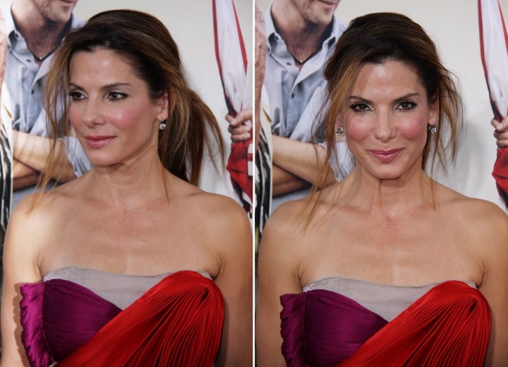 Sandra Bullock - Brown hair with a sun bleached effect