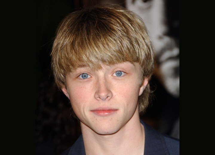 Sterling Knight with a shag hairstyle