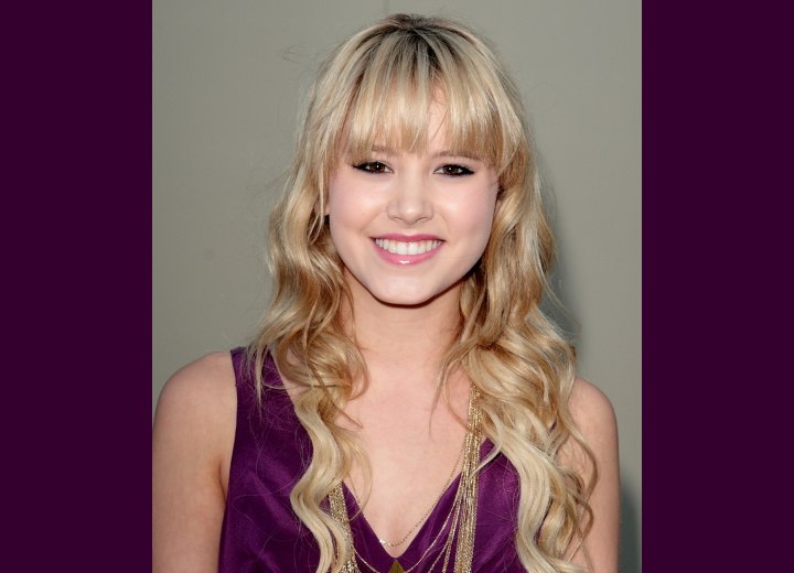 Taylor Spreitler - Very long hair with waves and bangs