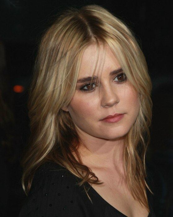 Alison Lohman sporting a casual long layered haircut that 