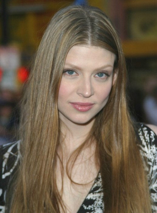 Amber Benson  Long hairstyle with a middle part for thick 