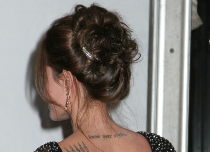 Angelina Jolie wearing her hair up