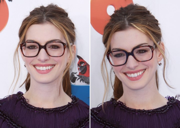 Anne Hathaway - Large framed glasses