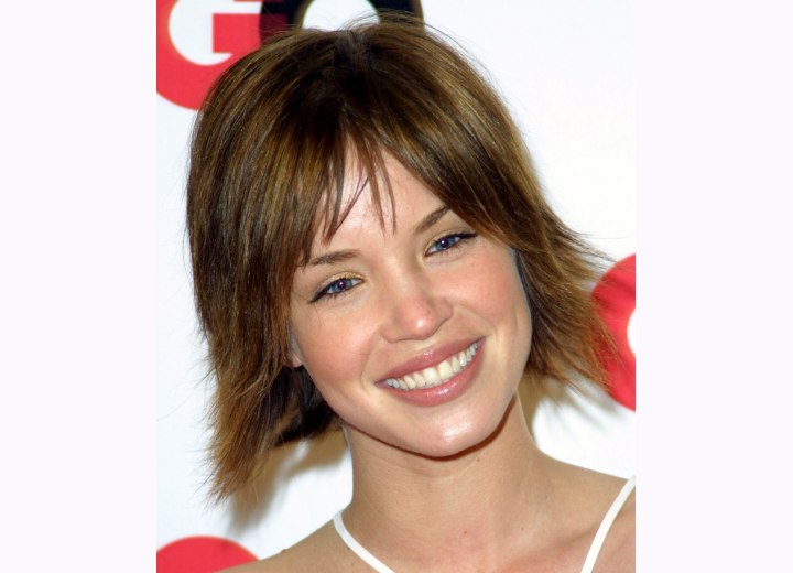 Ashley Scott with feathered short hair