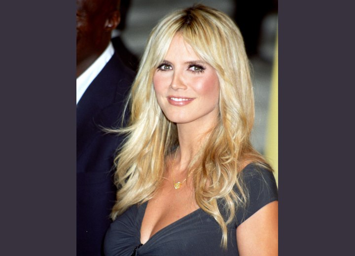 Heidi Klum - Long hairstyle with layers for body