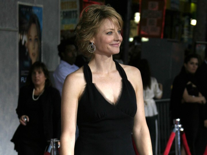 Jodie Foster wearing a little black dress