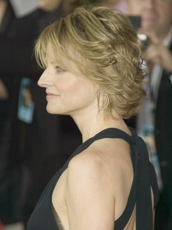 Jodie Foster  Medium length hairstyle with layers