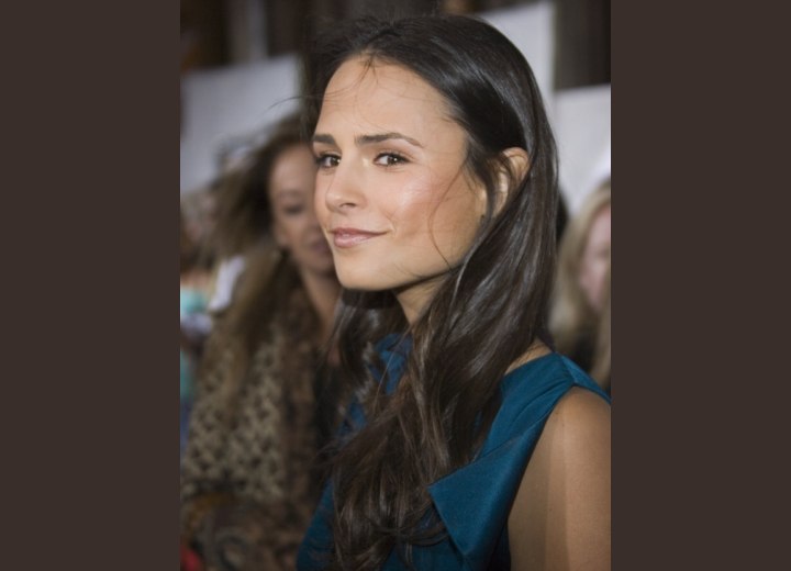 Jordana Brewster's long dark hair with layers