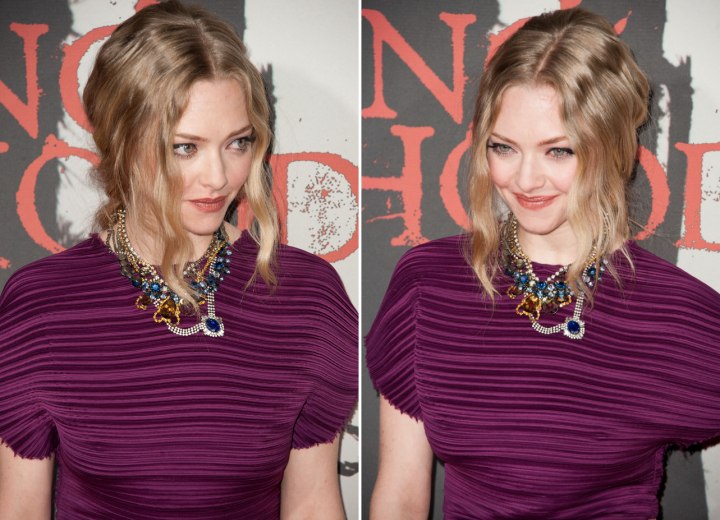 Amanda Seyfried - Updo to give the appearance of a shorter haircut