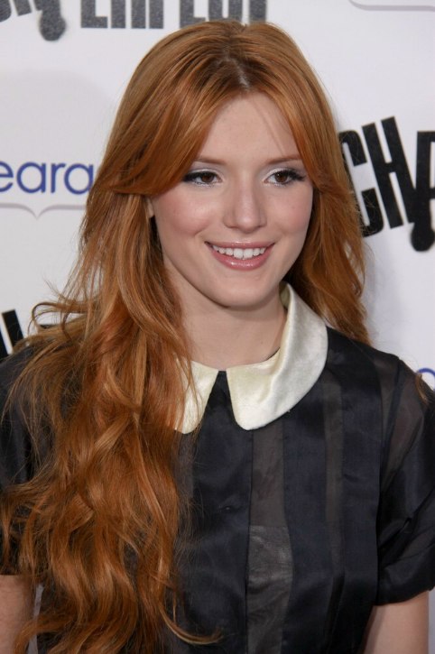 Bella Thorne Retro look with a very long hairstyle and a Bella Thorne Retro look with a very long hairstyle and a